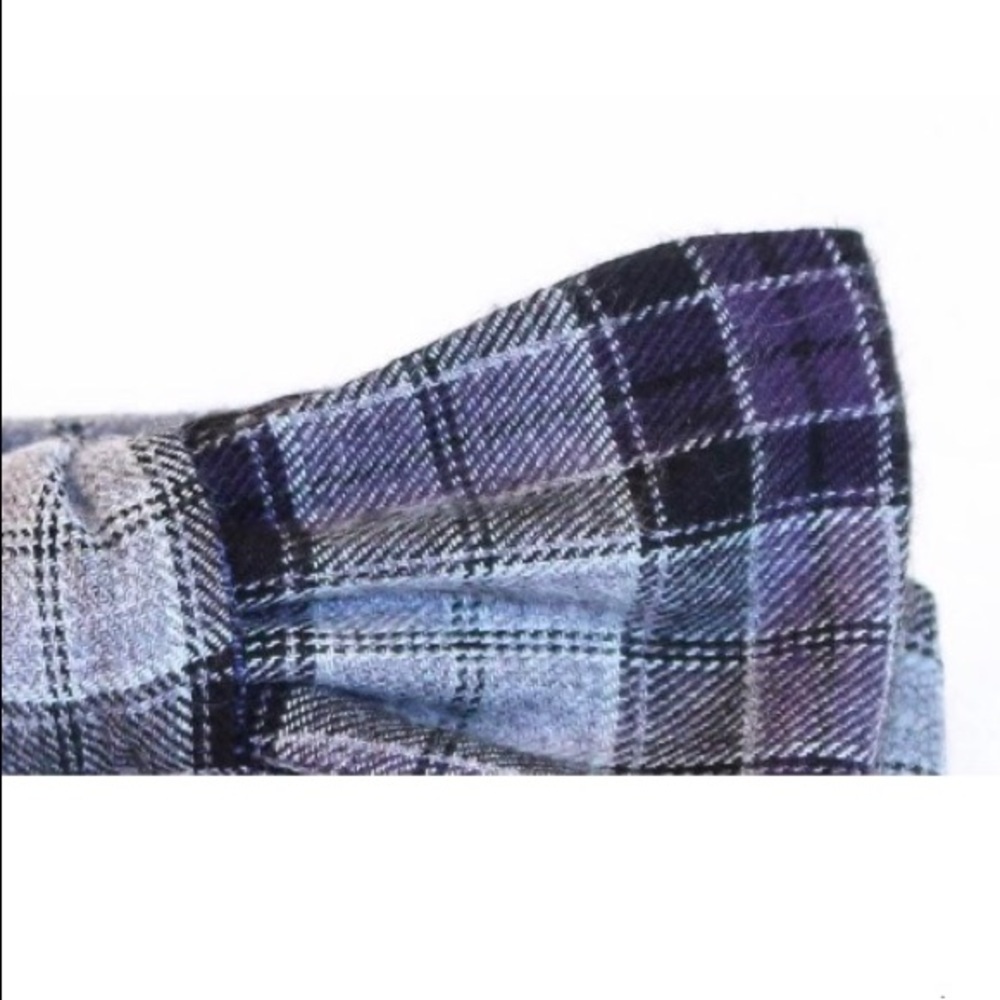 ZB Savoy Black Grey Purple Striped Bow Tie - Picture 3 of 8